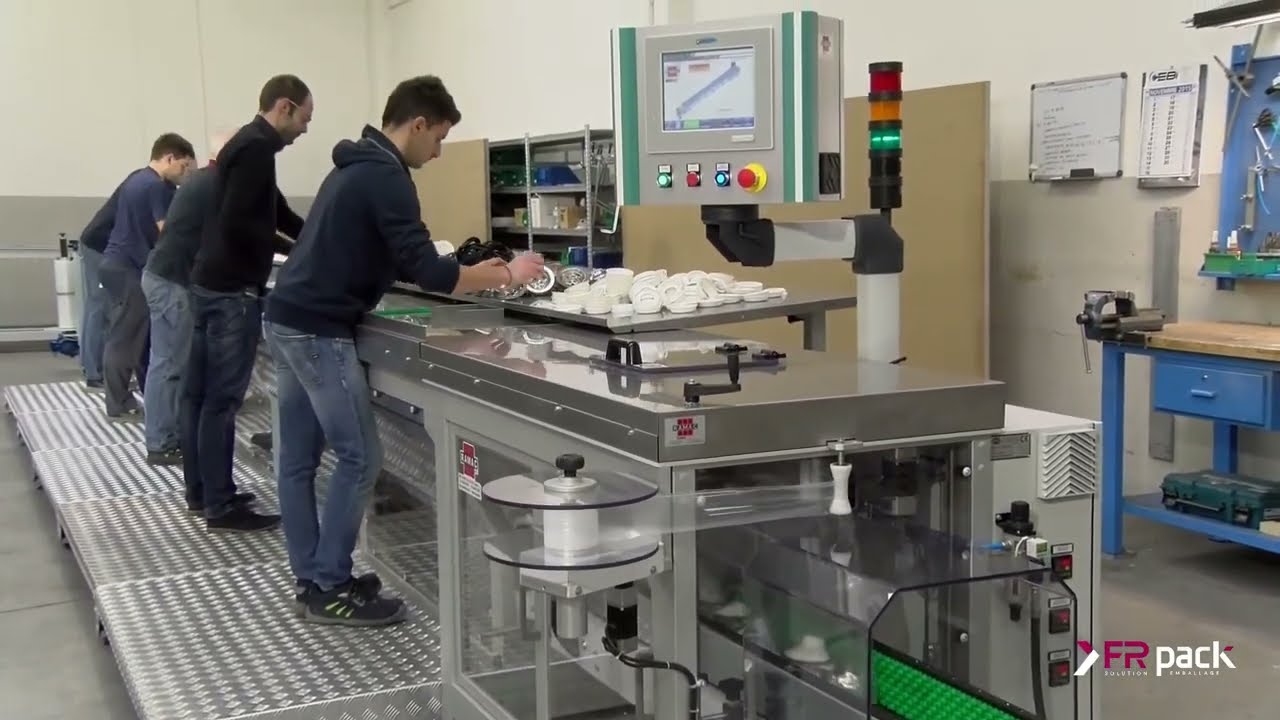 Ensacheuse horizontale ligne pièces plastiques kits sanitaire emballage automatique