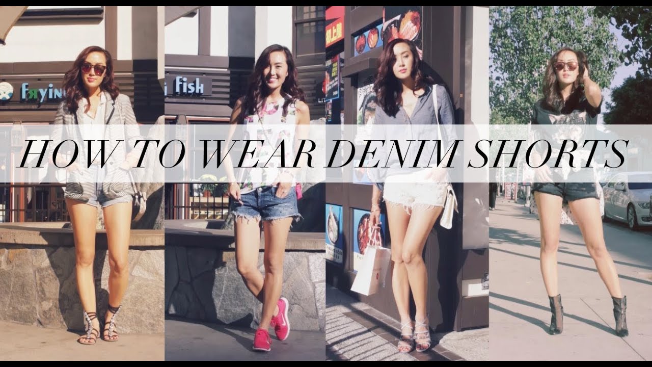 How to Style Denim Shorts - YouTube