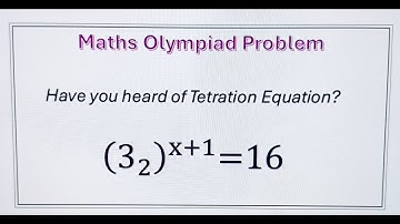 Tetration - Can you solve it??  Difficult question! #education #learnmath #mathsolympiad #exponents