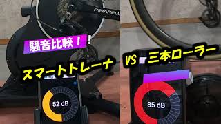 ローラー台騒音比較！スマートトレーナThinkRider　VS　三本ローラー