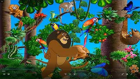 Lion in jungle Animation | Powerpoint Animation | technical Vednarayan