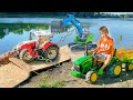 Tractors stuck in mud and darius came to help road rules for kids  kidscoco club