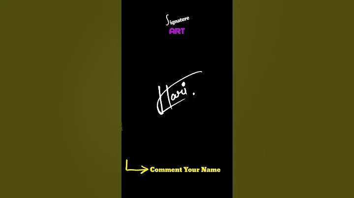 Hari Name Signature Style | Hari Unique Signature| H Letter Style #signature #art #artist #art
