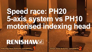 Renishaw's PH20 5-axis touch trigger system VS the PH10 motorised indexing head