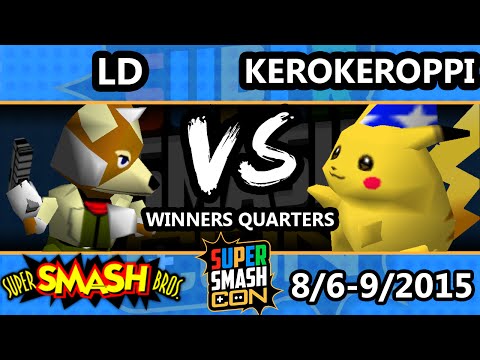 SSC - LD (Fox) Vs. KeroKeroppi (Pikachu) SSB64 WQ - Smash 64 - Super Smash Bros.