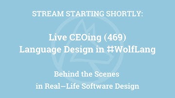 Live CEOing Ep 469: Language Design in Wolfram Language