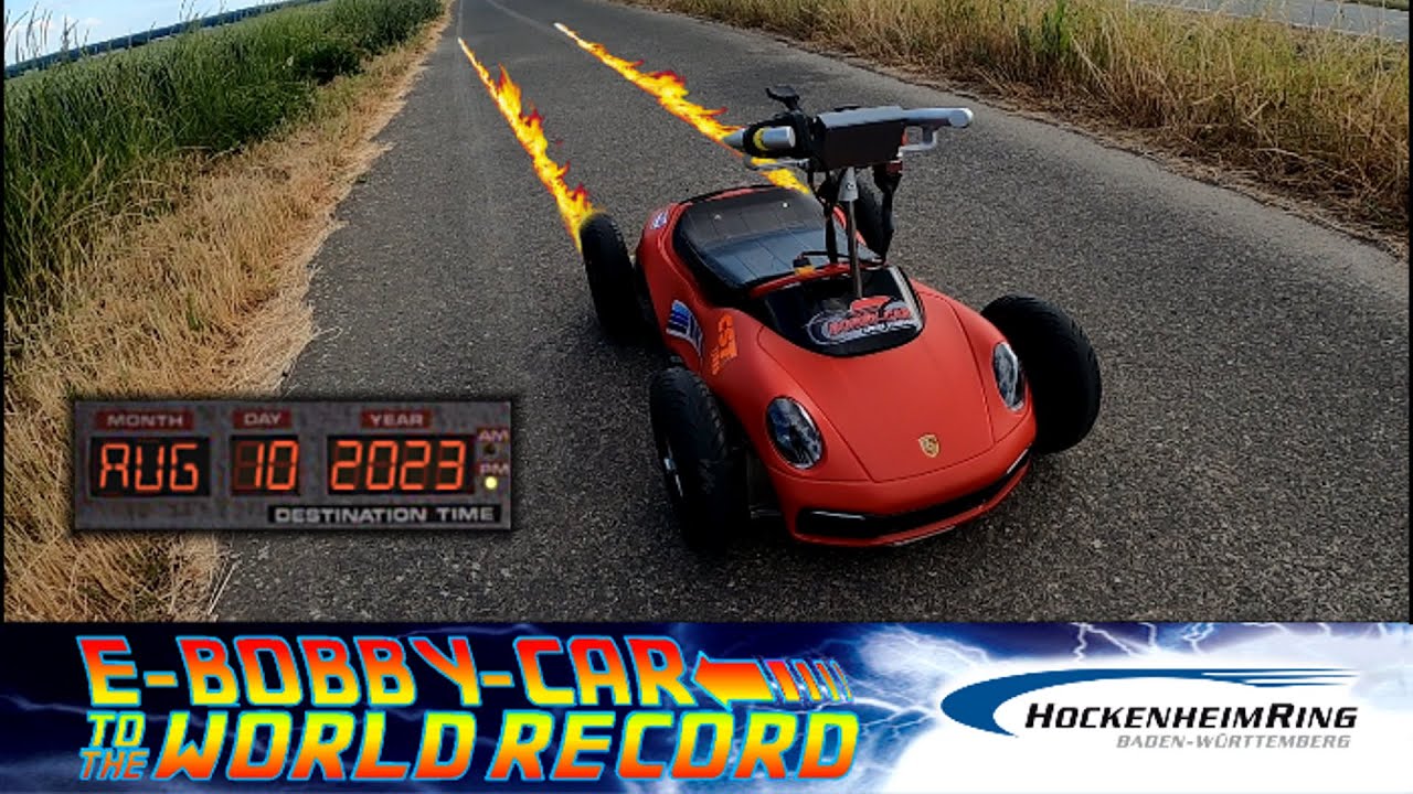 Bobby-Car-Pilot verbessert Geschwindigkeits-Weltrekord – elektrifiziertes  Bobby-Car