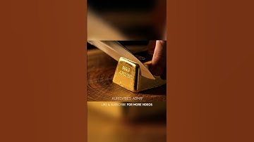 ✨ Slicing a SOLID GOLD BAR with a Razor Sharp Knife (Oddly Satisfying ASMR) ✨
