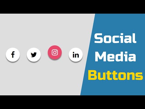 How To Create Social Media Buttons Hover Effect Only HTML and CSS