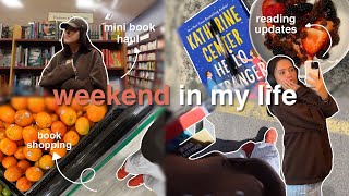 weekend vlog 🫂🤍 *book shopping, mini haul, reading updates + chitchats!*