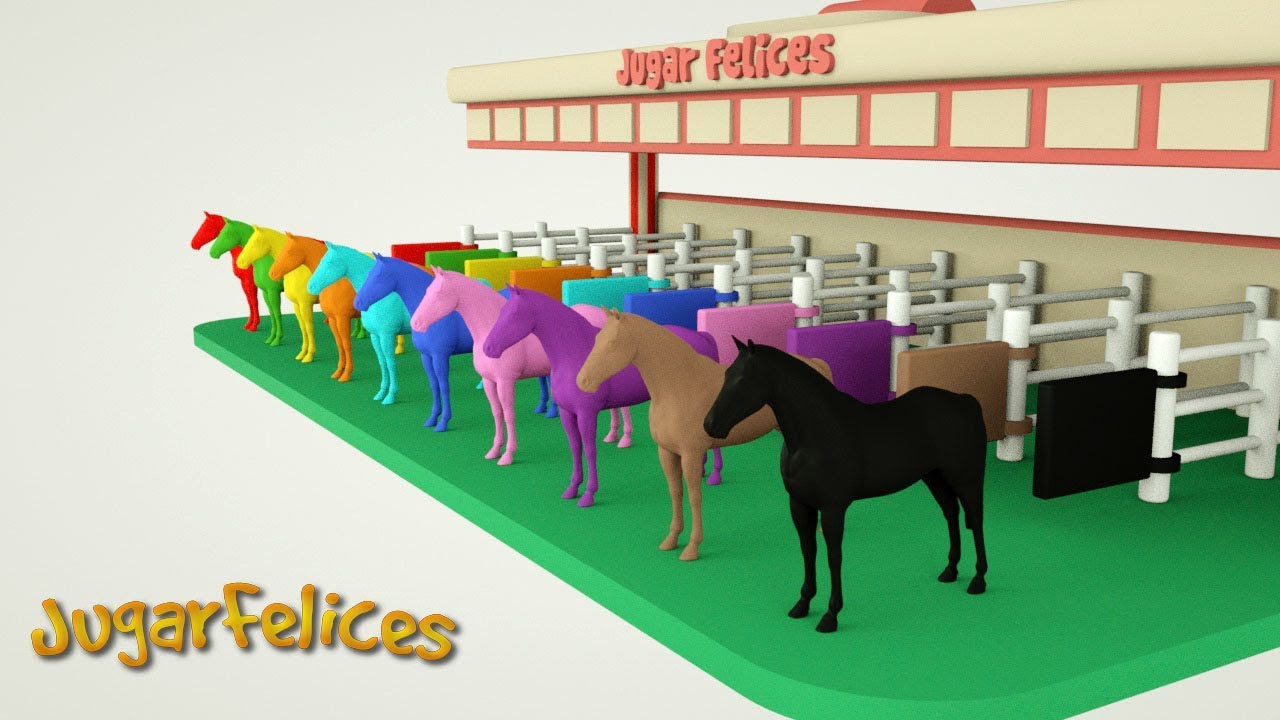 compromiso Whitney Parásito Aprende Números y Colores con Caballos de Colores 3D | Video Educativo  Infantil. - YouTube