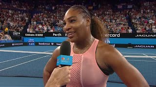 Serena Williams on-court interview (RR) | Mastercard Hopman Cup 2019