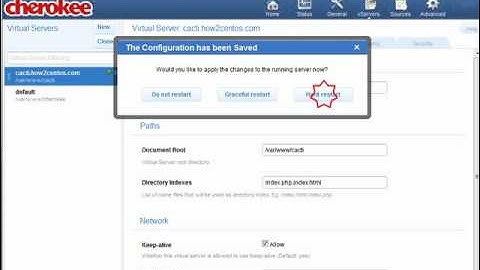 Adding Cacti virtual server to Cherokee Web Server