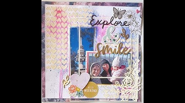 Cutfile with mixed media background- process video