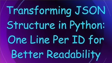 Transforming JSON Structure in Python: One Line Per ID for Better Readability