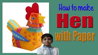 How to make Hen with paper | 3D Paper Toys | Creative Park |