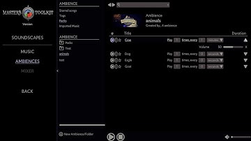 Soundscape update #1 - New ambience panel