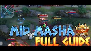 MVP Mid Lane Burst Masha!!! | Full Guide 2024 MLBB Best Build Masha Series 5/5