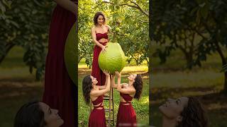 Girls Found Mouthwatering Guava 🩷🍐 #ai #fruits #asmr