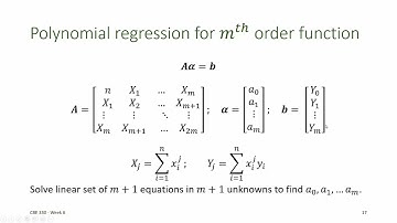 CBE 330 06 04 - linear least-squares regression for polynomials