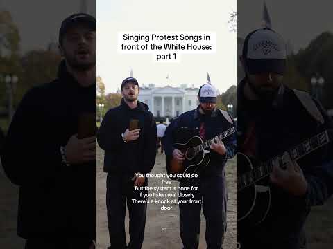 Singing PROTEST SONGS in front of the White House part 1 Blood // Water #protest #politicalart #rock