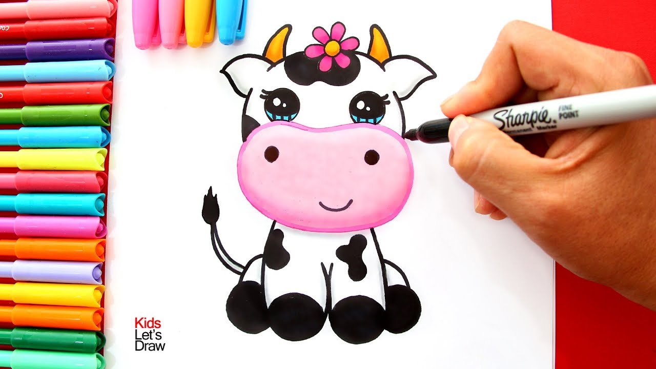 Aprende A Dibujar Una Vaca Kawaii Facil Youtube