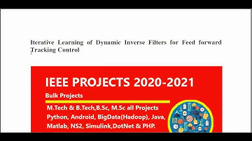 Iterative learning of dynamic inverse filters for feed forward tracking control