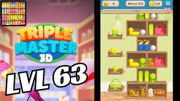 🏅 Triple Master 3D: Goods Sorting 🍒🥤🪆 LEVEL 63 🍄🧃🧸 Gameplay Walkthrough