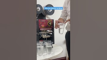 Máy ép miệng ly tự động, không cần dập tay ép siêu dính cho anh chị bán chè, trà sữa