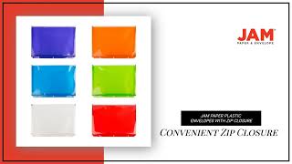 219Z1asrtd Plastic Envelopes with Zip Closure - Legal Booklet - 9 1/2 x 14 1/2 - Assorted - 6/Pack