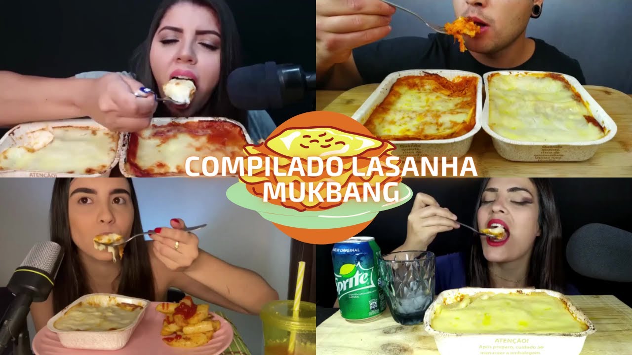 ASMR| COMENDO LASANHA DE MICROONDAS 😋| MUKBANG BRASIL | COMPILADO