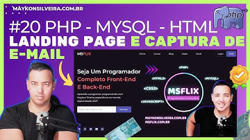 CRIANDO UMA LADING PAGE COM CAPTURA DE E-MAIL COM PHP, MYSQL, HTML5 E CSS3 - PASSO A PASSO DO ZERO