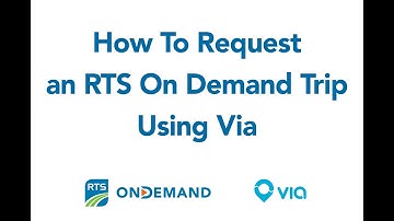 How to request a trip with RTS On Demand/Via account