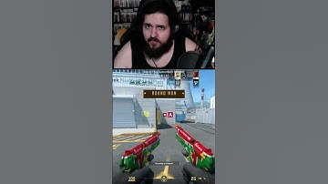 Lucky double headshot with dualies on CS2 Nuke.