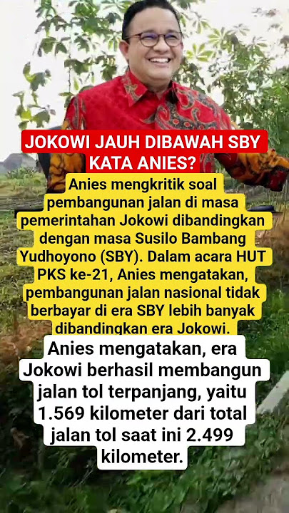 Anies Baswedan Jokowi jauh dibawah SBY #aniesbaswedan