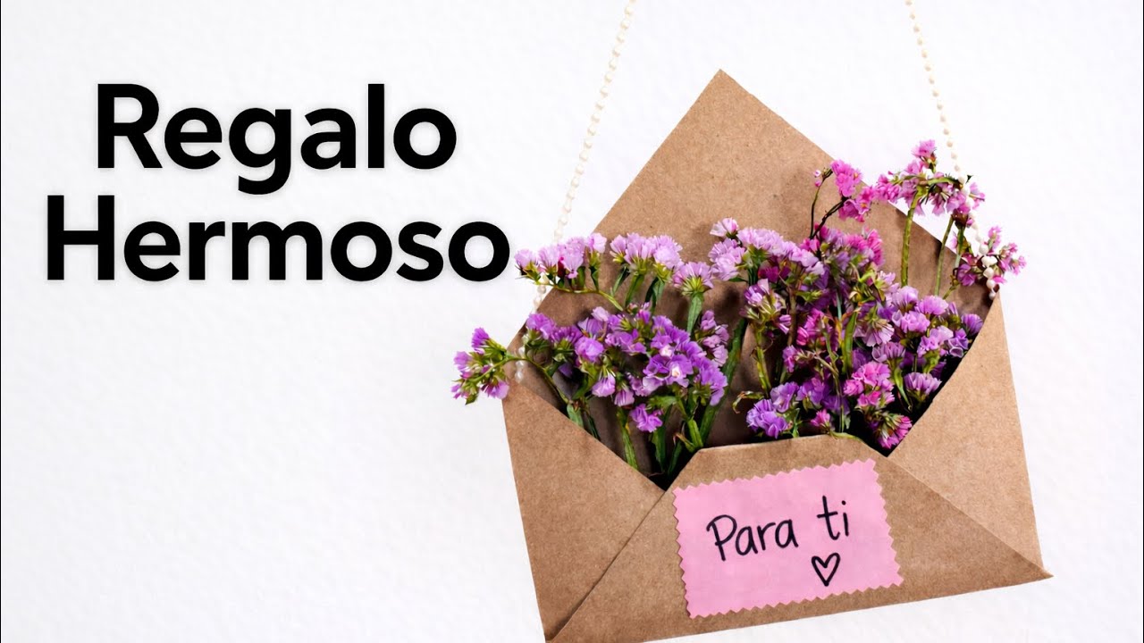Regalo sorpresa con flores | idea romántica y económica 🌸🫶🏼