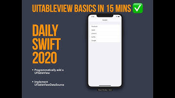 Programmatically add UITableView, learn the Basics