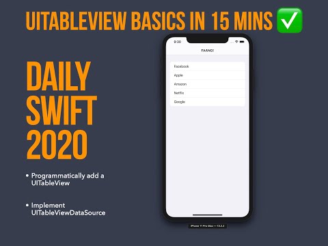 Programmatically add UITableView,