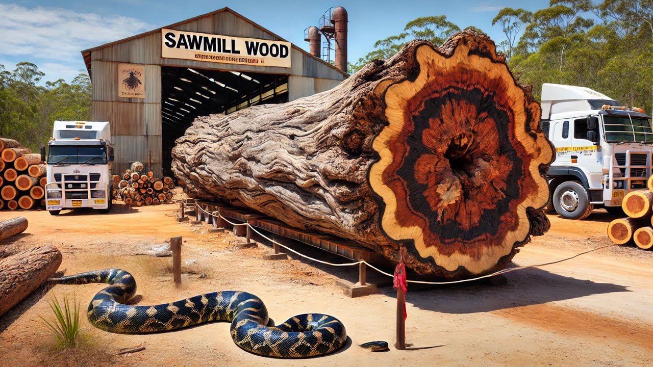 Massive Sawmills Cutting Trembesi Logs in London ‼ Incredible ...