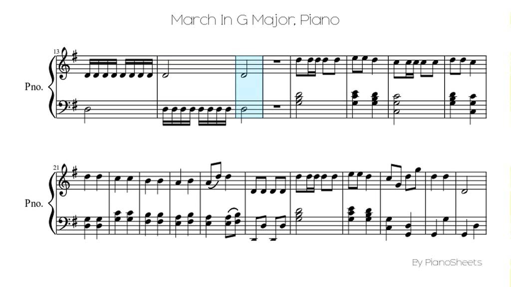 Смотреть «March In G Major [Piano Solo]» на YouTube
