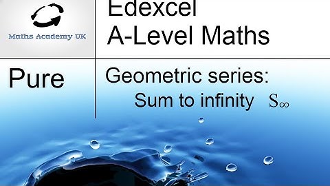 Sum to infinity of a geometric series
