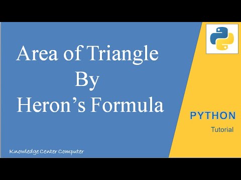 Python Program to find the Area of a Triangle Heron’s Formulas in Hindi ...