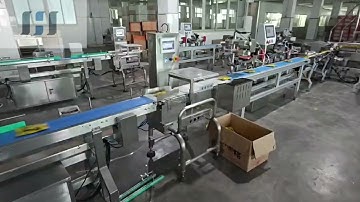 candy food used in bag counting machine with checkweigher and Visual steering device +boxing machine