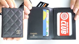 chanel 19 card holder black