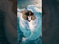 A dress melts into waves…Waves bloom into a flower. 🌊🌸#velvetmorph #morphing #aiart #aivideo