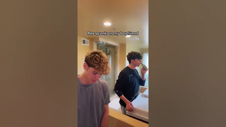Pee PRANK on my boyfriend 😂 #shorts | Nicky and Pierre #NiPi