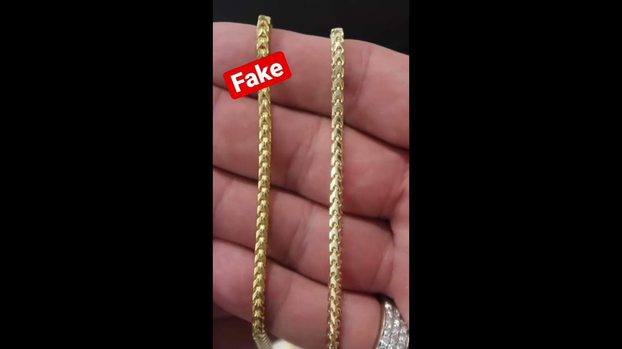 Can you spot the FAKE gold Chain?! Here's the real difference! #goldchain # gold #jacoje 