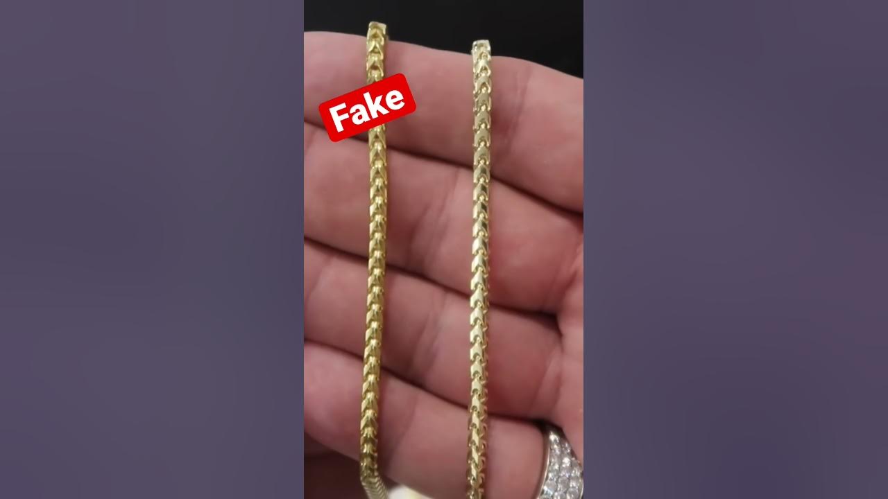 Can you spot the FAKE gold Chain?! Here's the real difference! #goldchain # gold #jacoje 