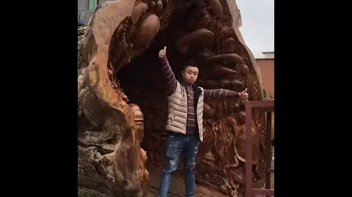 Massive wood carving sculpture by Irene solorzano