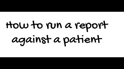 How to run a report against the current patient in SystmOne